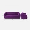 Rosa Fabric Sofa (Purple)
