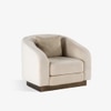 Avarna Stainless Steel One Seater Sofa in Brown Colour
