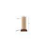 Elger Beige Natural Fiber Shade Table Lamp with Brown Wooden Base