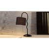 Black cotton Zig Zag Curvy table lamp with Iron Base (SP24)