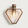 Hexad Brown Solid Wood Wall Lights