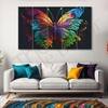 The Castle Decor Multicolour Butterfly Wall Art Set of 5 Digital Painting 27x48 Inch