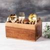 Inseparables Teak Wood Spoon Stand Gold