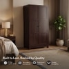 Magellan Solid Wood 2 Door Wardrobe in Mahogany Finish