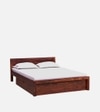 Monaco Solid Wood Queen Drawer Storage Bed In Honey Oak Finish
