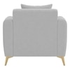 Daraco Velvet 1 Seater Sofa in Grey Color