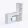 Joy Ride Study Table In White & Teal Colour
