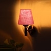 Devansh Metal Electric Wall Light in Gold Colour with Pink Shade Count of 1 Light