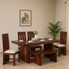 Brenda 6 Seater Dining  Set Brown Finish