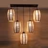 Devansh Solid Wood Electric Wall Light in Brown Colour with Multi Shade Count of 1 Light