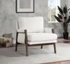 Serenity Boucle Fabric Arm Chair in Off White