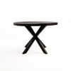 Vervella Shine Solid Wood 4 Seater Dining Table in Black Finish