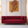 Tuxedo Fabric Sofa (Red)
