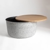 Avery Rubberwood Coffee Table In Gray Finish