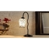 Multicolor Mosaic Glass Zig Zag Curvy Table lamp with Iron Base (EN13)