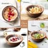 Allure Paisley Mango Wood Bowl Grey Set Of 4