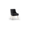 Asul Solid Wood Accent Chair in Black Colour