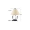 Carlisle Off White Fabric Shade Table Lamp with Black Iron Base