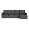Apollo Sofa (Colour : Steel, Cushion : Hard, Back Type : High Back, Seating Capacity : Right Aligned 3 Seater + Right Aligned Chaise + Ottoman)