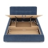 Stanhope Upholstered Hydraulic Storage Queen Size Bed In Baltic Blue Colour