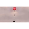 Felix Red Fabric Floor Lamp with Black Iron Base