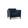 Lewis Sofa Set (Colour : Sea Port Blue Velvet, Cushion : Soft, Seater : 2+1+1)