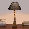 Devansh Blue Jute Table Lamp With Wood Natural Base (10X10X21 Inches)-37