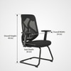 Kepler Brooks Marvel Visitor Chair in Black Colour