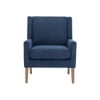 Leston Upholstered Fabric Arm Chair in Blue