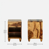 Rehan Solid Wood Bedside Table in Brown Colour