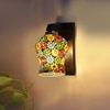 Devansh Solid Wood Electric Wall Light in Brown Colour with Multi Shade Count of 1 Light