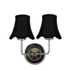 Devansh Dual Steel Metal  Wallmounted Lamp With Cotton Steel Metal  Shade
