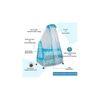 Aurora Stainless Steel Baby Cradle with Mosquito Net Clouds &Checks