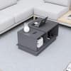 Hexa Engineered Wood Coffee Table With Storage And Open Rack In Slate Grey