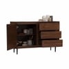 Scandinavian Hutto Small Sideboard Walnut Finish
