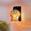 Devansh Solid Wood Electric Wall Light in Brown Colour with Multi Shade Count of 1 Light