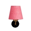 Devansh Metal Electric Wall Light in Black Colour with Pink Shade Count of 1 Light