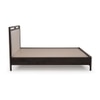 Cayman Upholstered King Size Non Storage Bed in Oak Grey and Cream White