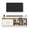 Bluewud Skiddo Engineered Wood Tvcabinet In European Oak & White Finish