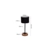 Xzavier Black Fabric Shade Table Lamp with Natural Wood & Iron Base