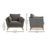 Lorentz Boucle Fabric Lounge Chair in Grey Colour