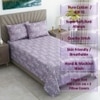 Lavender Floralcotton400 Tcflat  Single Bed Size Bedsheet With 2 Pillow Covers