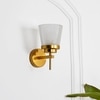 Meirit Single Arm Glass and Metal Wall Light