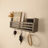 Claude Wooden Wall Shelf Organiser With Key Holders