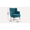Lerrot Accent chair Velvet in T Blue Color