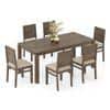 Atlas Solid Wood 6 Seater Dining Table with Atlas Dining chair Set