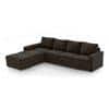 Apollo Compact Sofa (Colour : Chocolate, Cushion : Soft, Seating Capacity : Left Aligned 3 Seater + Left Aligned Chaise + Ottoman)