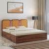 Classic Wooden King Size Bed With Box Storage in Provincial Teak Finish