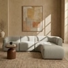 Zenliving Wood Left Aligned 3-Seater With Upholstery Non Storage Sofa In White Colour