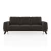 Granada Premium 3 Seater Fabric Sofa in Stone Grey Velvet Colour